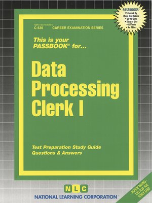 cover image of Data Processing Clerk I